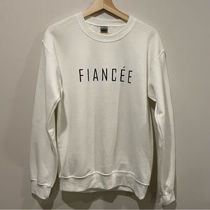 White Fiancée Crewneck Sweater
